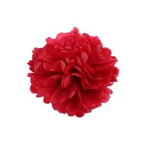 Помпон из бумаги 30 см (красный)