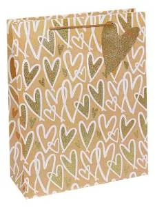 Пакет подарочный ХL/ППК-1935 31*42*13 см с матов. ламинацией и глиттером