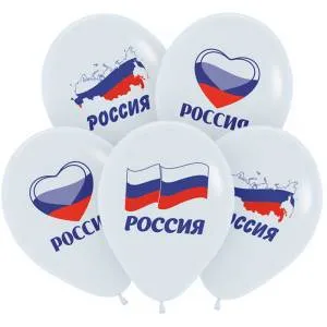 Триколор Россия 12" Белый , пастель (Колумбия)