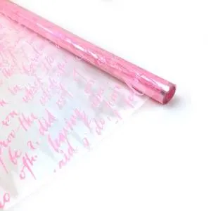 Пленка прозраяная Письмо СВ-РОЗОВЫЙ 70 см*7,5 м./1129-70