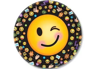 Тарелки "Эмоции Смайлик" 23 см 8 шт