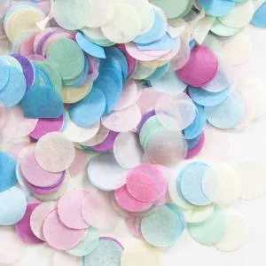 Конфетти тишью Круг, Нежнейший микс 1 см 50 гр./6015319