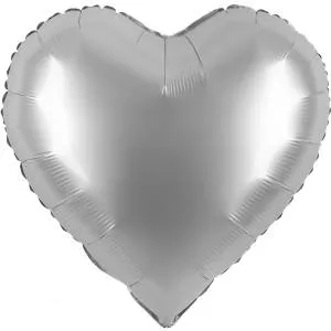 18" Сердце сатин серебро (Китай) / 27599