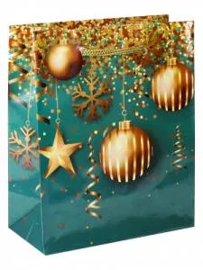 Пакет подарочный ПКП-6144 26,4*32,7*8 см с глянц. ламинацией 