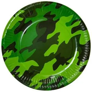 Тарелки "Камуфляж военный" 9", 6 шт./77179