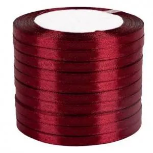 Лента атлас бургундия 0,6 см*22,85 м. /87995897