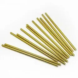 Трубочка д/кокт золото металлик 12 шт./6245483