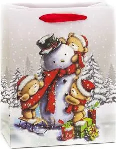 Пакет "Снеговик и медвежата" 23*18*10 / WK2923S