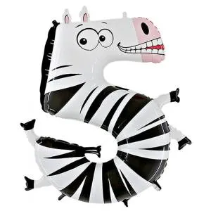 Цифра "5" Зебра 16"/ Китай