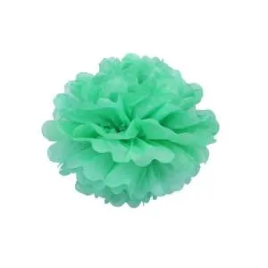 Помпон из бумаги 20 см (нежная мята)