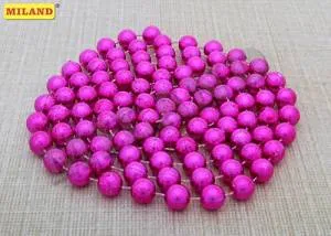 Бусы на елку 1,4 см*1,8 м Малиновые