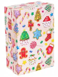 Коробка Новогодние сладости 40*28*10мм/Кор-2056