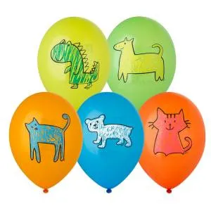 С ДР Тебя Зверюшки 2 цв. 14" 1103-3249