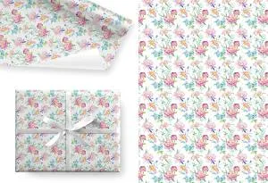 Упак. бумага "Весенние цветы" 100*68 см, 5 листов /Ч47927