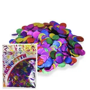 Конфетти "Круги фольг ассорти" 2 см 100 гр.