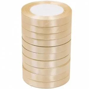 Лента атлас кремовый 12 мм*22,85м/4886002/88017647/12006