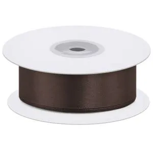 Лента атлас коричневый 12мм*22,85м L12106