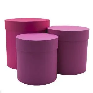 Коробка цилиндр 18*18 см. Вишневый микс/ FUT0089F