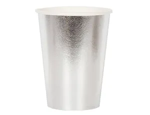 Стакан фольг серебряный 210мл 6 шт/ 1502-3781