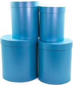 Коробка "Цилиндр Голубой" 23*23*25 см 