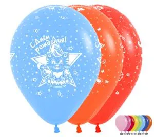 Детский День Рождения (3 диз.) 12" пастель ассорти (Колумбия)