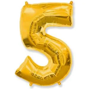 Цифра "5" - золото/ Flexmetal