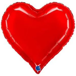 18" Сердце Красное металлик NEW (Grabo)/1204-1568