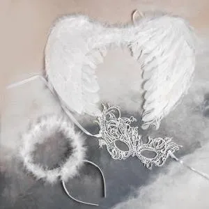 Набор "Ангел" (крылья,маска,ободок) Белый / 5169385