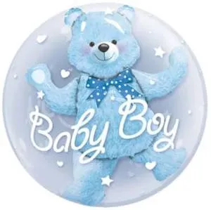 24" Круг-Медвежонок мальчик (прозрачный)/ Китай