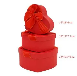 Коробка 16*14*6 см Сердце с бантом 14-90-LX