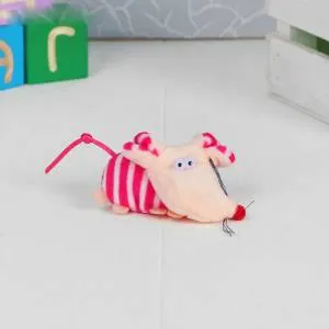 Магнит, мягкая игрушка "Полосатая мышка" / 4306607