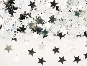 Конфетти  "Звезды серебряные", 14 гр.