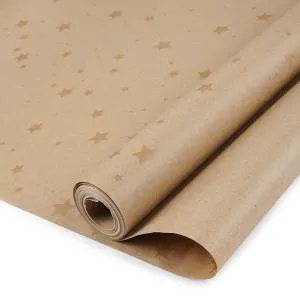 Крафт-бумага "Звезды люкс" золото 0,6*10 м. / 4812535006145