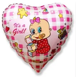 18" Сердце Это девочка (Flexmetall)/201554