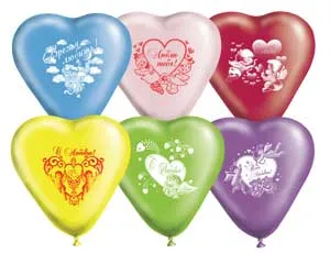 Сердце 10" с рис. Любовь Амурчики