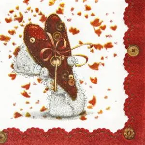 Салфетка "Me to you RED" 33 см 16 шт.