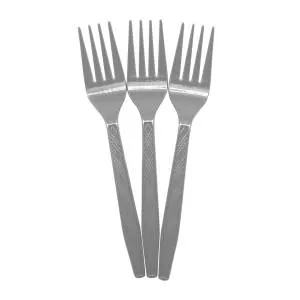 Вилки пластиковые Серебро 15см, 10 шт / 6231679