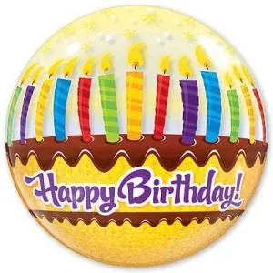 22" Bubble HB торт со свечками (Qualatex)/1202-1226