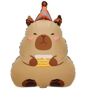 Капибара в колпаке с тортом / Китай 1207-6027/26403