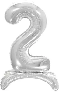 32" Цифра на подставке "2" серебро/ Китай 134012
