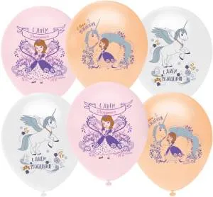 12" Принцесса София, пастель (25шт) / (Турция) 812244