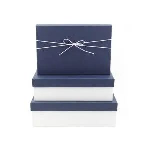 Коробка 27*19*8 см "Элегантность" синяя