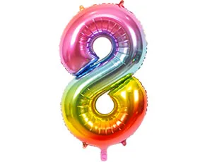 Цифра "8" - радуга металлик/ Китай 1207-3403