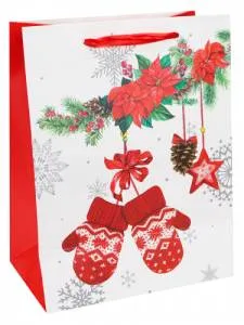 Пакет подарочный ПКП-3784 18*23*10 см с мат.ламинацией и глиттером