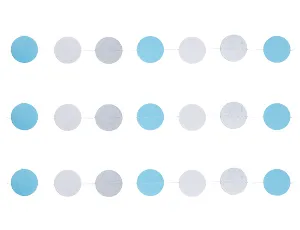 Гирлянда на нитке Круги Нежные голуб 2,2м /1404-0521