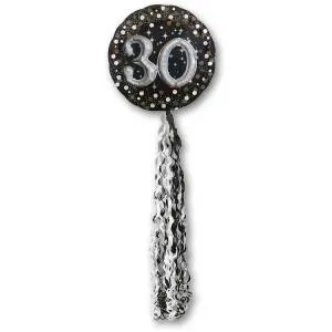 Подвеска-серпантин д/шара бел-черн 86 см./ 1302-0848