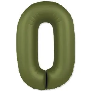 Цифра "0" - SLIM Olive Green / Flexmetal 1207-6091