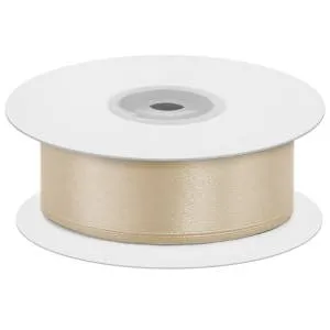 Лента атлас светлое золото 25 мм*22,85 м / 25105