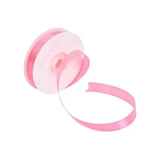 Лента атлас розовый барби 12 мм*22,85 м / 60-12