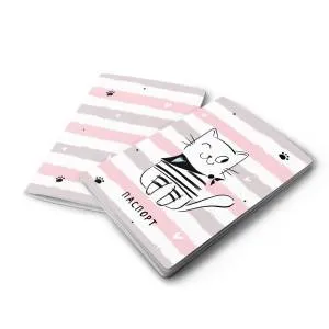 Обложка на паспорт "Котик"